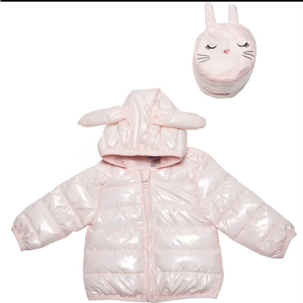 Robeez Baby Bunny Coat In Bag Pink NWT
